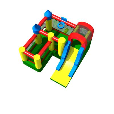 Inflatable combo slide bouncy castle