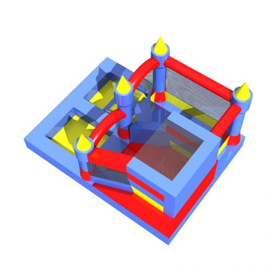 Inflatable combo bouncy house with slide