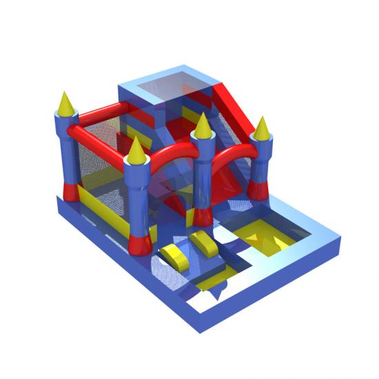 Inflatable combo bouncy house with slide